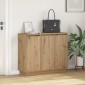 vidaXL Πλευρικό Τραπέζι LED Artisan Oak 90 x 32 x 75 εκ.