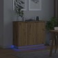 vidaXL Πλευρικό Τραπέζι LED Artisan Oak 90 x 32 x 75 εκ.