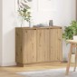 vidaXL Πλευρικό Τραπέζι LED Artisan Oak 90 x 32 x 75 εκ.