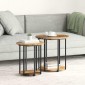 vidaXL Σετ βοηθητικά τραπεζάκια 2 τμχ. Καφέ 50 x 50 x 50,5 cm