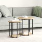 vidaXL Σετ βοηθητικά τραπεζάκια 2 τμχ. Καφέ 50 x 50 x 50,5 cm