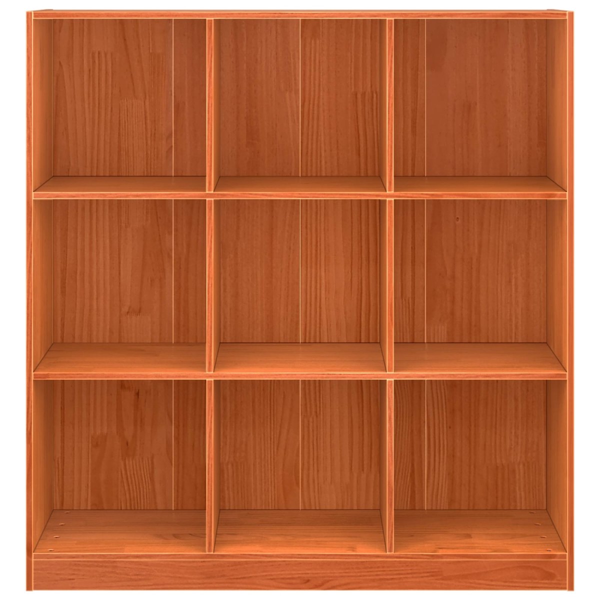 vidaXL Βιβλιοθήκη Κερωτό καφέ 104 x 33 x 110 εκ. Στερεά ξυλεία πεύκου