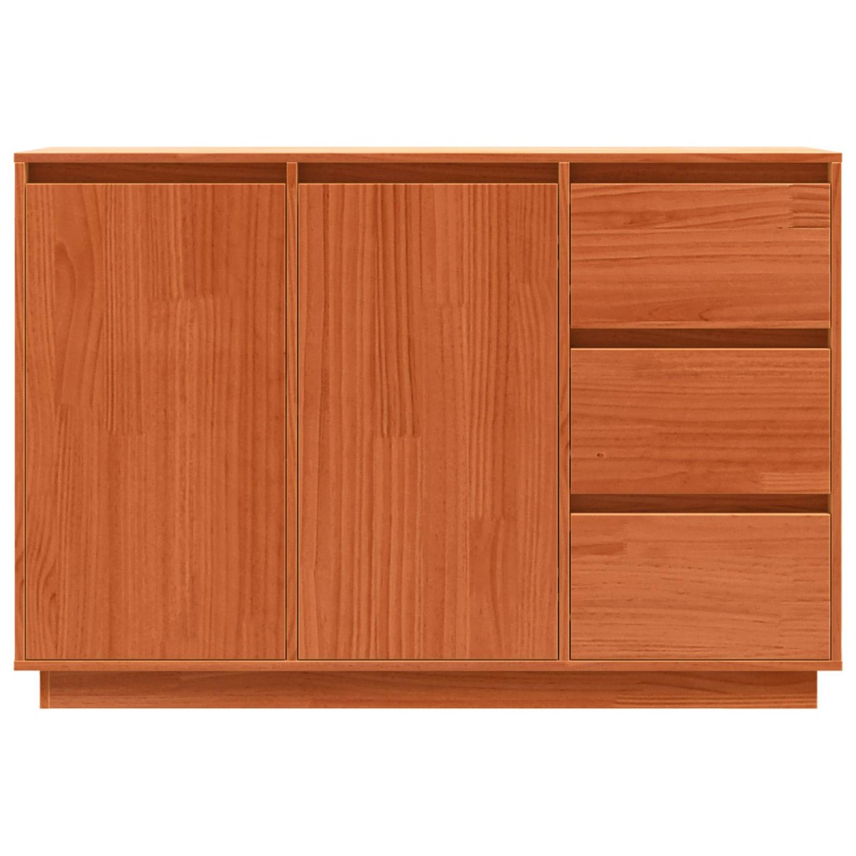 vidaXL Πλαϊνό γραφείο Καφέ δρυς 111 x 34 x 75 εκ. Στερεά ξυλεία πεύκου