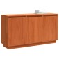 vidaXL Πλαϊνό γραφείο Καφέ δρυς 111 x 34 x 60 εκ Στερεά ξυλεία πεύκου
