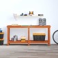 vidaXL Πάγκος εργασίας Κερωμένο Καφέ 180 x 50 x 80 cm Στερεό πεύκο