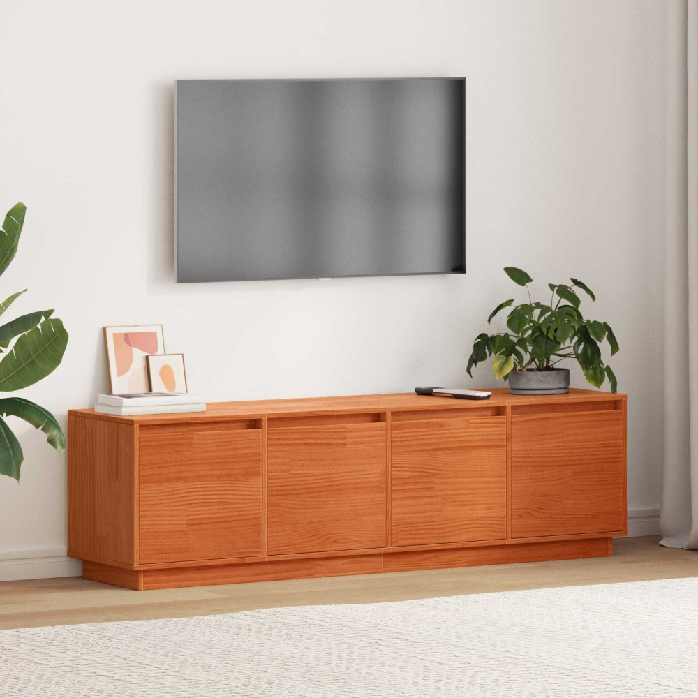 vidaXL Ντουλάπι TV 156 x 37 x 45 εκ Καφέ Επεξεργασμένο Ξύλο