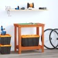vidaXL Πάγκος εργασίας Κερωμένο Καφέ 80 x 50 x 80 cm Στερεό πεύκο