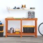 vidaXL Πάγκος εργασίας Κερωμένο Καφέ 140 x 50 x 80 cm Στερεό πεύκο
