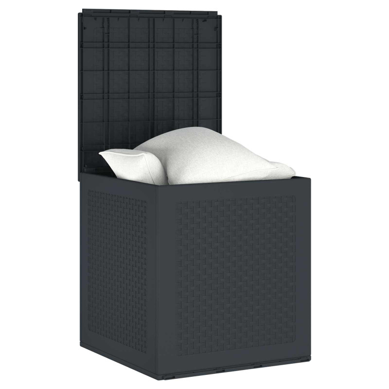 vidaXL Κουτί αποθήκευσης Ανθρακί 55 x 53 x 57 εκ. Πολυπροπυλένιο
