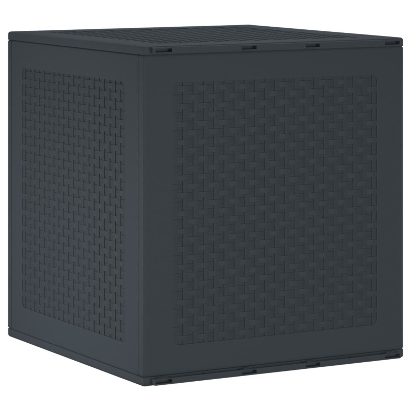 vidaXL Κουτί αποθήκευσης Ανθρακί 55 x 53 x 57 εκ. Πολυπροπυλένιο