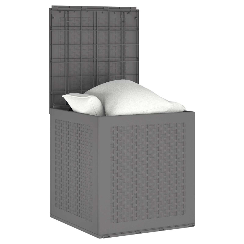 vidaXL Κουτί αποθήκευσης Ανοιχτό γκρι 55 x 53 x 57 εκ. Πολυπροπυλένιο