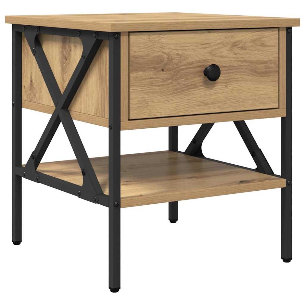 vidaXL Κομοδίνο artisan δρυς 40 x 42 x 45 εκ.
