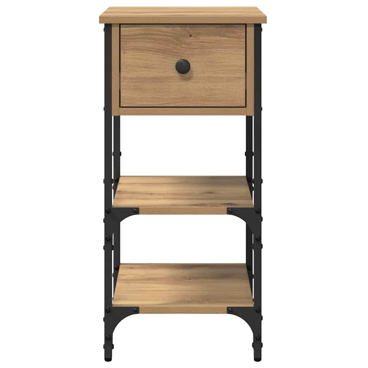 vidaXL Κομοδίνο Καφέ 33.5 x 36 x 70 εκ Μηχανικά επεξεργασμένο ξύλο