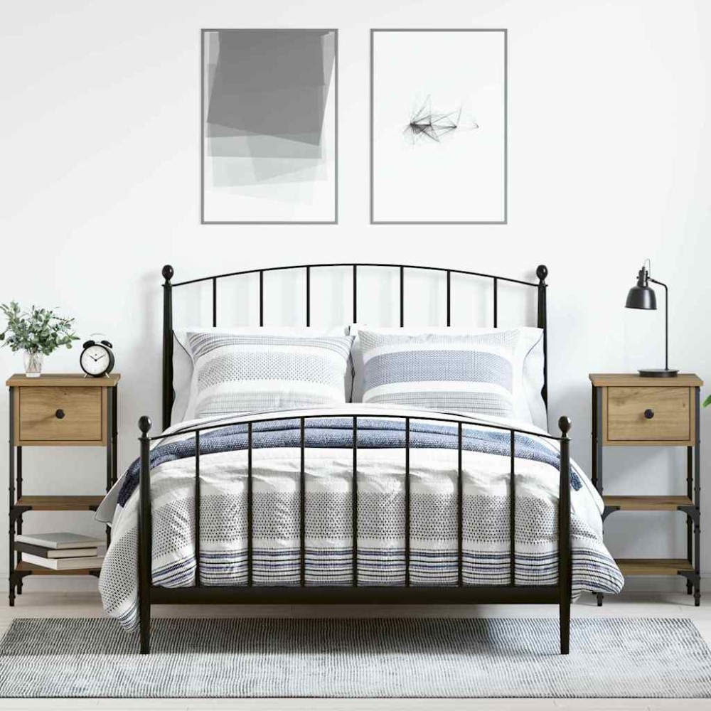 vidaXL Κομοδίνο 2 τμχ. Καφέ 33.5 x 36 x 70 εκ
