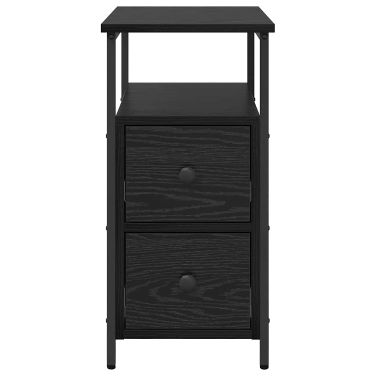 vidaXL Κομοδίνο Μαύρη δρυς 30 x 60 x 60 εκ. Επεξεργασμένο ξύλο