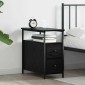 vidaXL Κομοδίνο Μαύρη δρυς 30 x 60 x 60 εκ. Επεξεργασμένο ξύλο