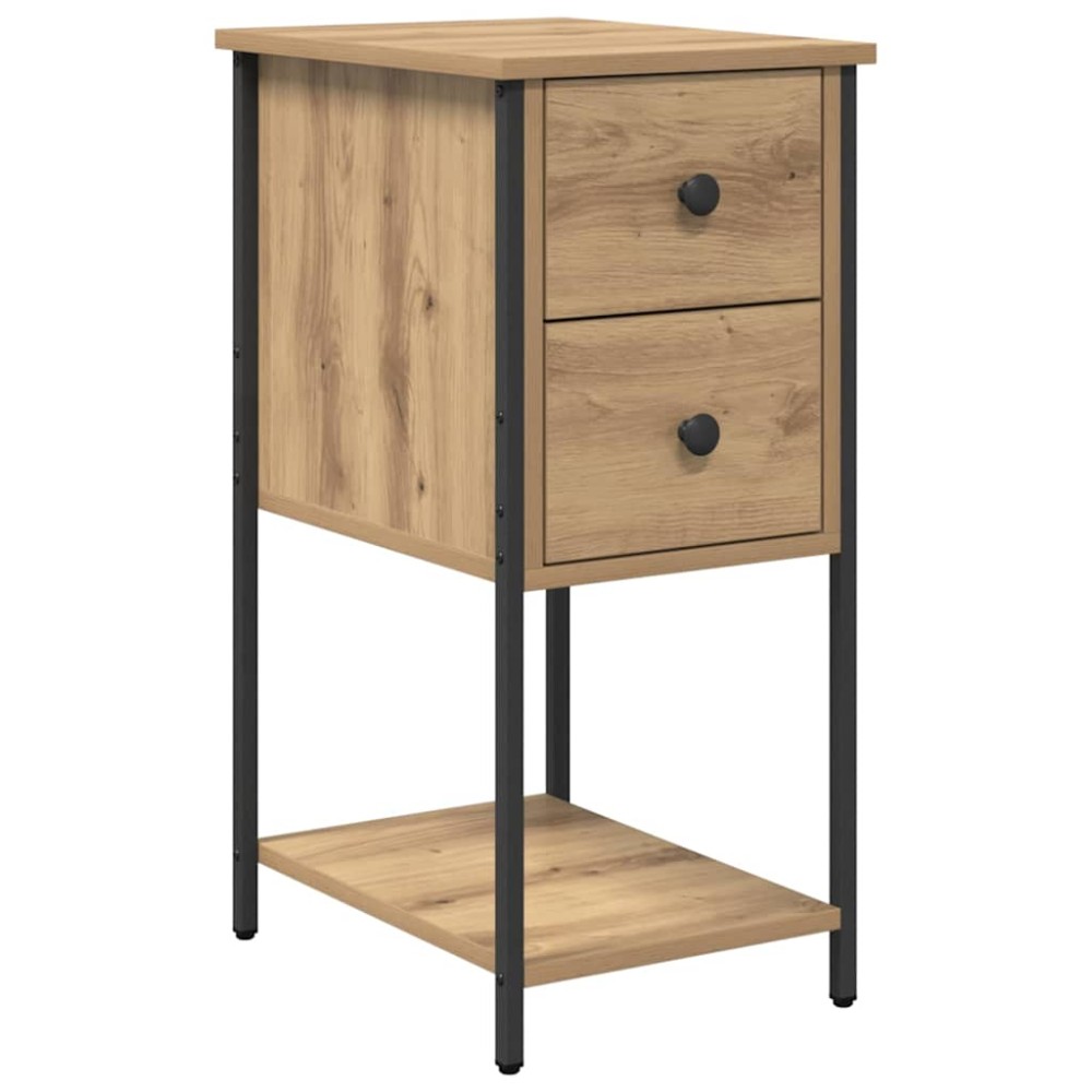 vidaXL Κομοδίνο artisan δρυς 32 x 42 x 70 εκ Επεξεργασμένο ξύλο