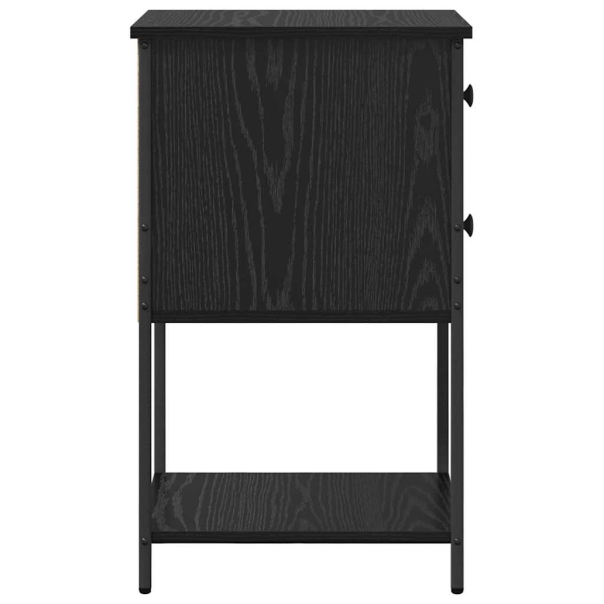 vidaXL Κομοδίνο Μαύρη δρυς 32 x 42 x 70 εκ Επεξεργασμένο ξύλο