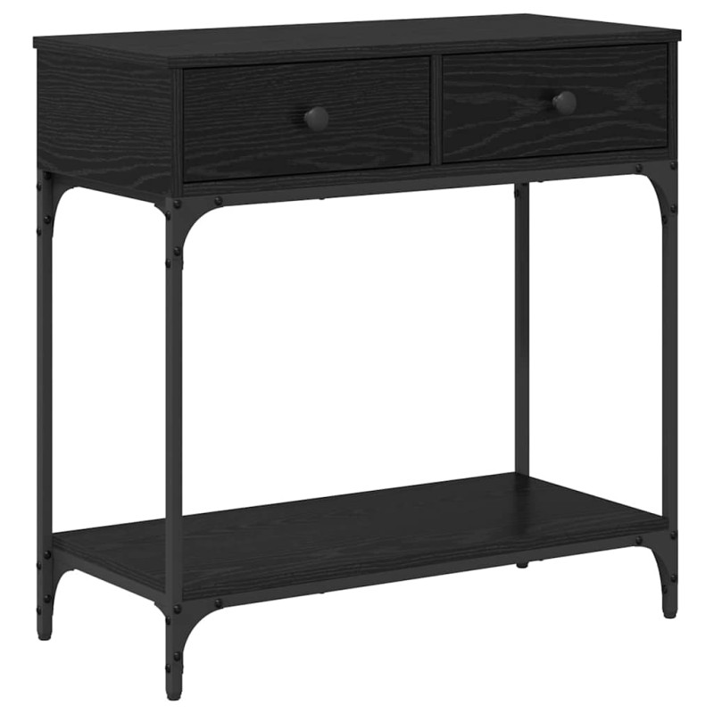 vidaXL Τραπέζι κονσόλας Μαύρη δρυς 75 x 34,5 x 75 εκ