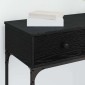 vidaXL Τραπέζι κονσόλας Μαύρη δρυς 75 x 34,5 x 75 εκ