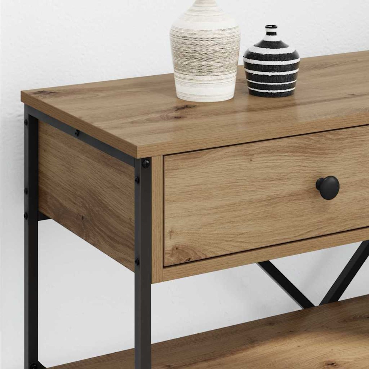 vidaXL Τραπέζι κονσόλας Καφέ 100 x 34,5 x 75 εκ. ξύλο