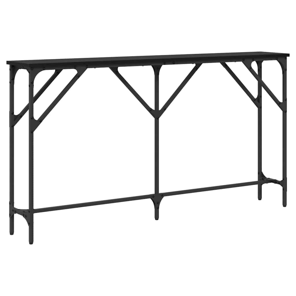 vidaXL Τραπέζι κονσόλας Μαύρη δρυς 140 x 23 x 75 cm