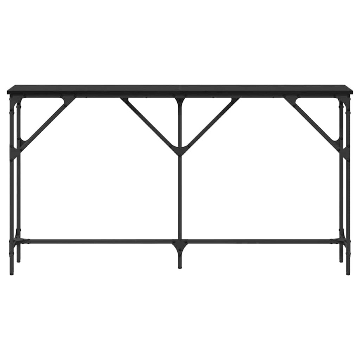 vidaXL Τραπέζι κονσόλας Μαύρη δρυς 140 x 23 x 75 cm