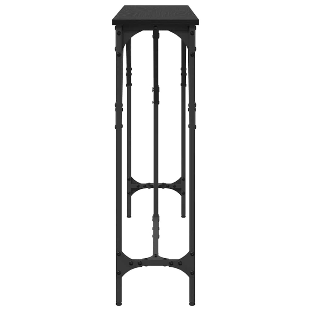 vidaXL Τραπέζι κονσόλας Μαύρη δρυς 140 x 23 x 75 cm