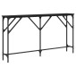 vidaXL Τραπέζι κονσόλας Μαύρη δρυς 140 x 23 x 75 cm
