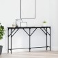 vidaXL Τραπέζι κονσόλας Μαύρη δρυς 140 x 23 x 75 cm