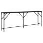 vidaXL Τραπέζι κονσόλας Μαύρη δρυς 200 x 29 x 75 cm