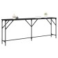 vidaXL Τραπέζι κονσόλας Μαύρη δρυς 200 x 29 x 75 cm
