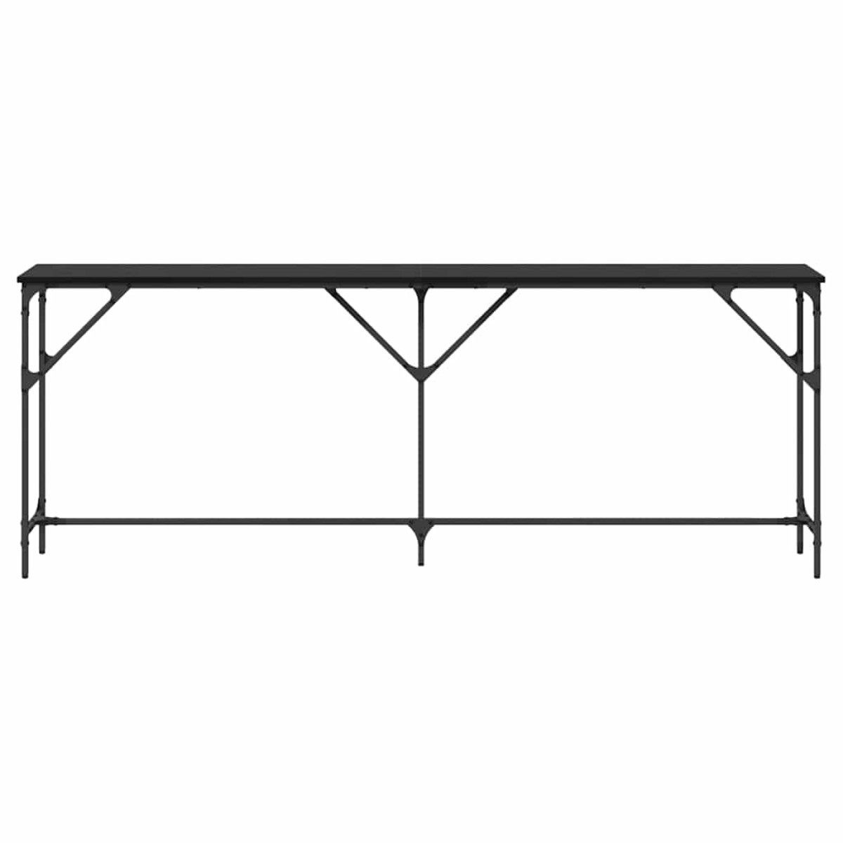 vidaXL Τραπέζι κονσόλας Μαύρη δρυς 200 x 29 x 75 cm