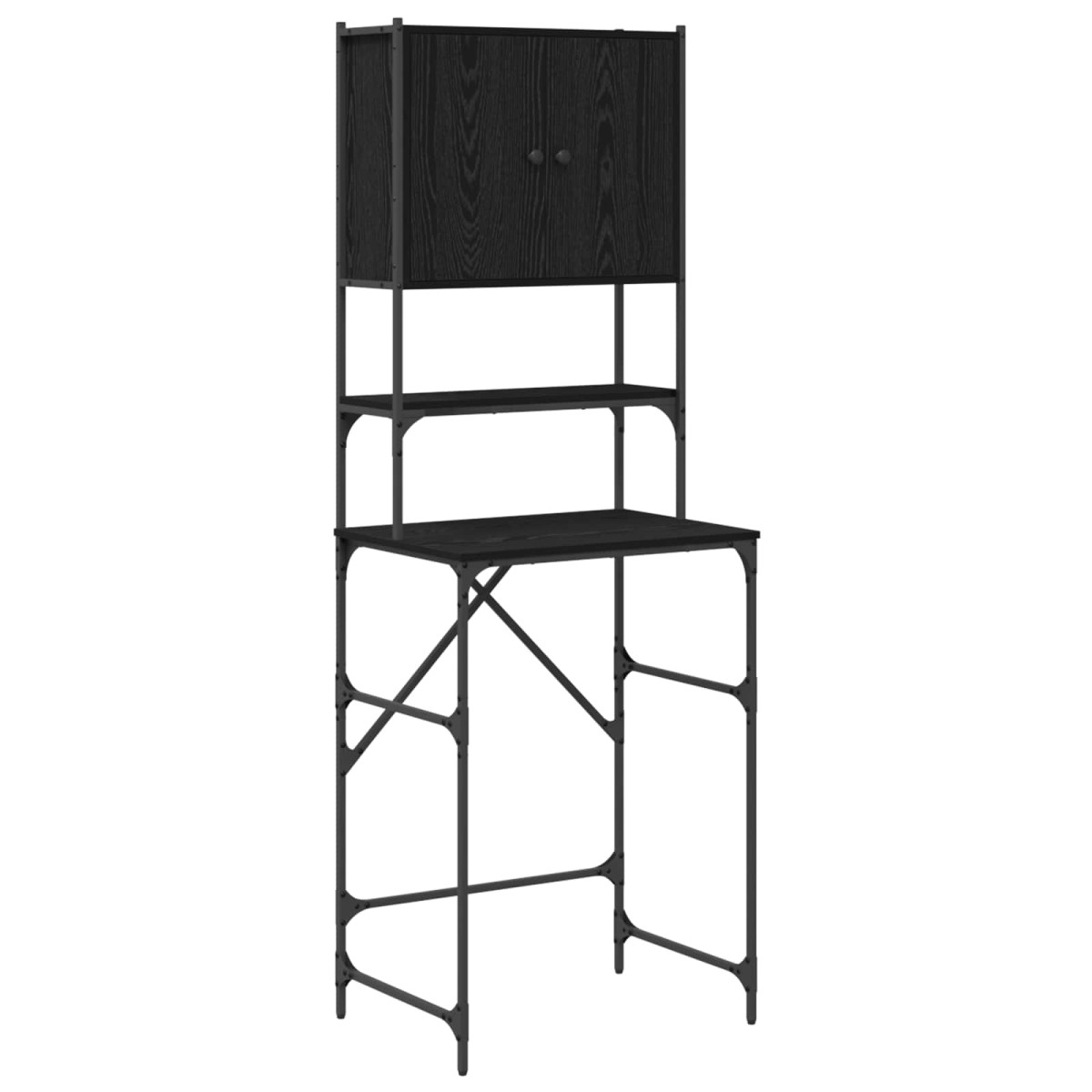 vidaXL Ντουλάπα Πλυντηρίου Μαύρο 0ak 68 x 48,5 x 194 εκ