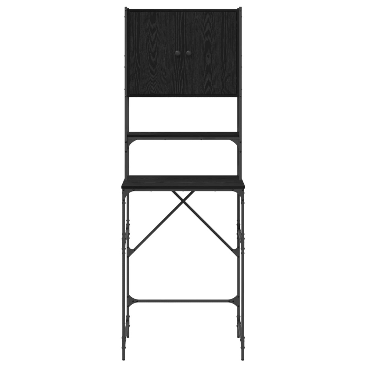 vidaXL Ντουλάπα Πλυντηρίου Μαύρο 0ak 68 x 48,5 x 194 εκ