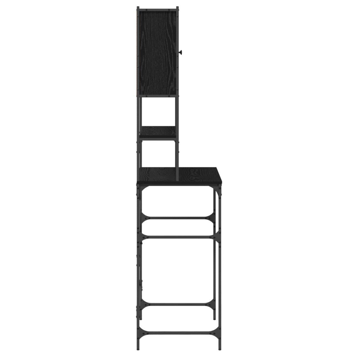 vidaXL Ντουλάπα Πλυντηρίου Μαύρο 0ak 68 x 48,5 x 194 εκ