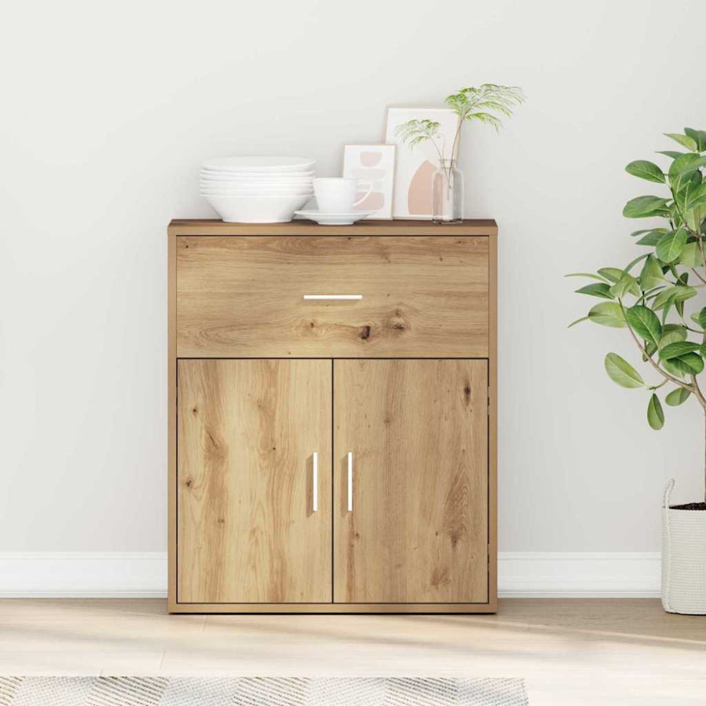 vidaXL Πλαϊνό γραφείο Artisan Oak 60 x 31 x 70 εκ Επεξεργασμένο Ξύλο