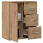 vidaXL Πλαϊνό γραφείο Artisan Oak 60 x 31 x 70 εκ Επεξεργασμένο Ξύλο