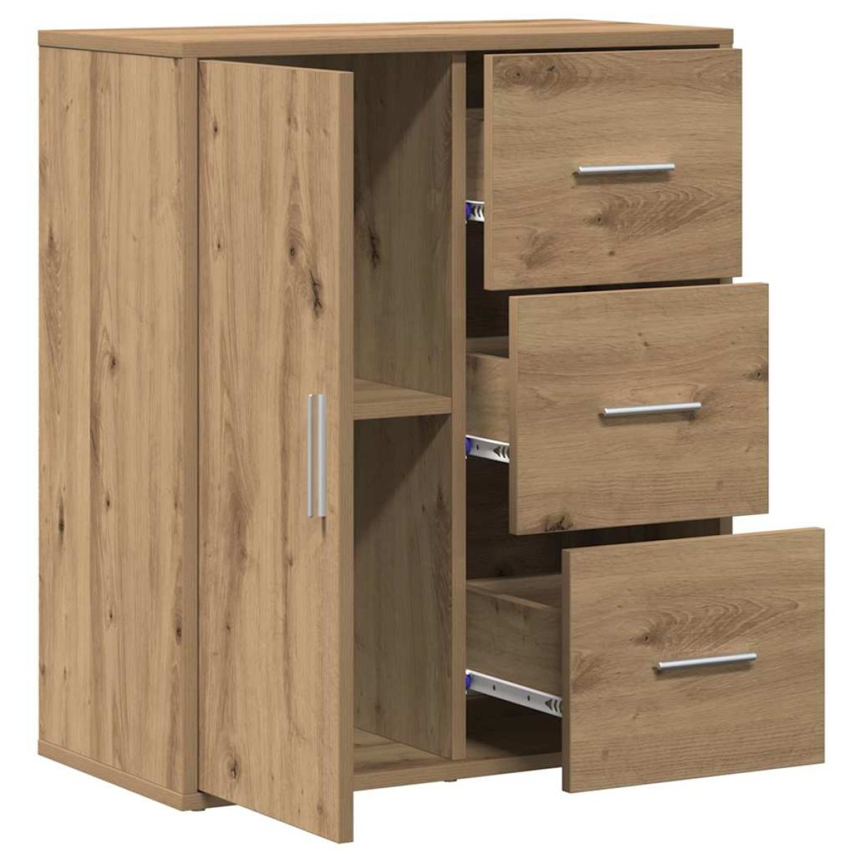 vidaXL Πλαϊνό γραφείο Artisan Oak 60 x 31 x 70 εκ Επεξεργασμένο Ξύλο