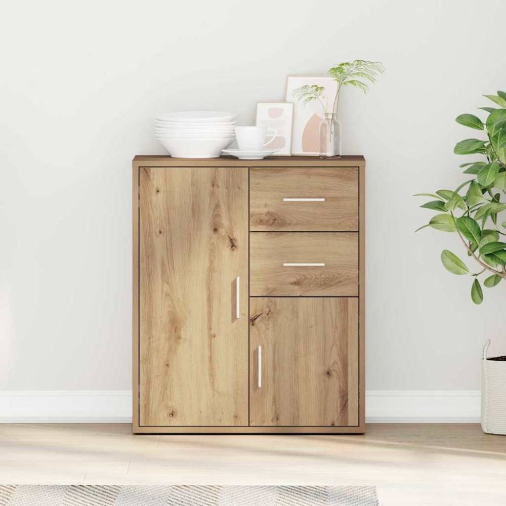 vidaXL Πλαϊνό γραφείο Artisan Oak 60 x 31 x 70 εκ Επεξεργασμένο Ξύλο