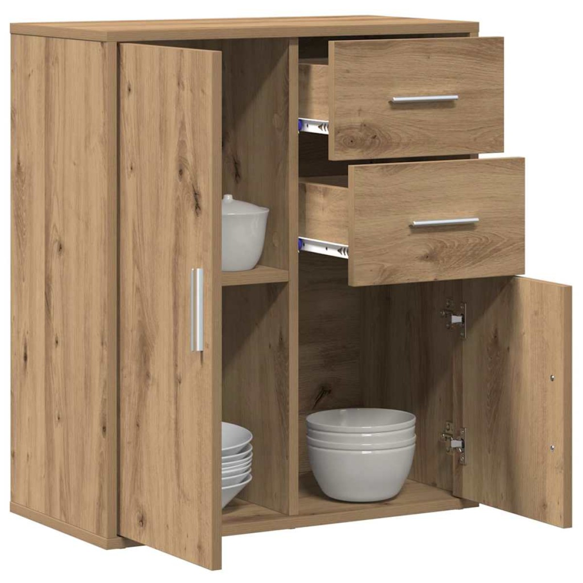 vidaXL Πλαϊνό γραφείο Artisan Oak 60 x 31 x 70 εκ Επεξεργασμένο Ξύλο