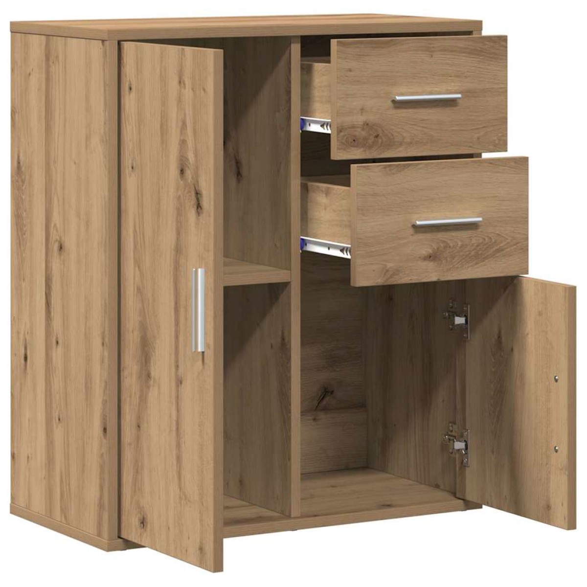 vidaXL Πλαϊνό γραφείο Artisan Oak 60 x 31 x 70 εκ Επεξεργασμένο Ξύλο