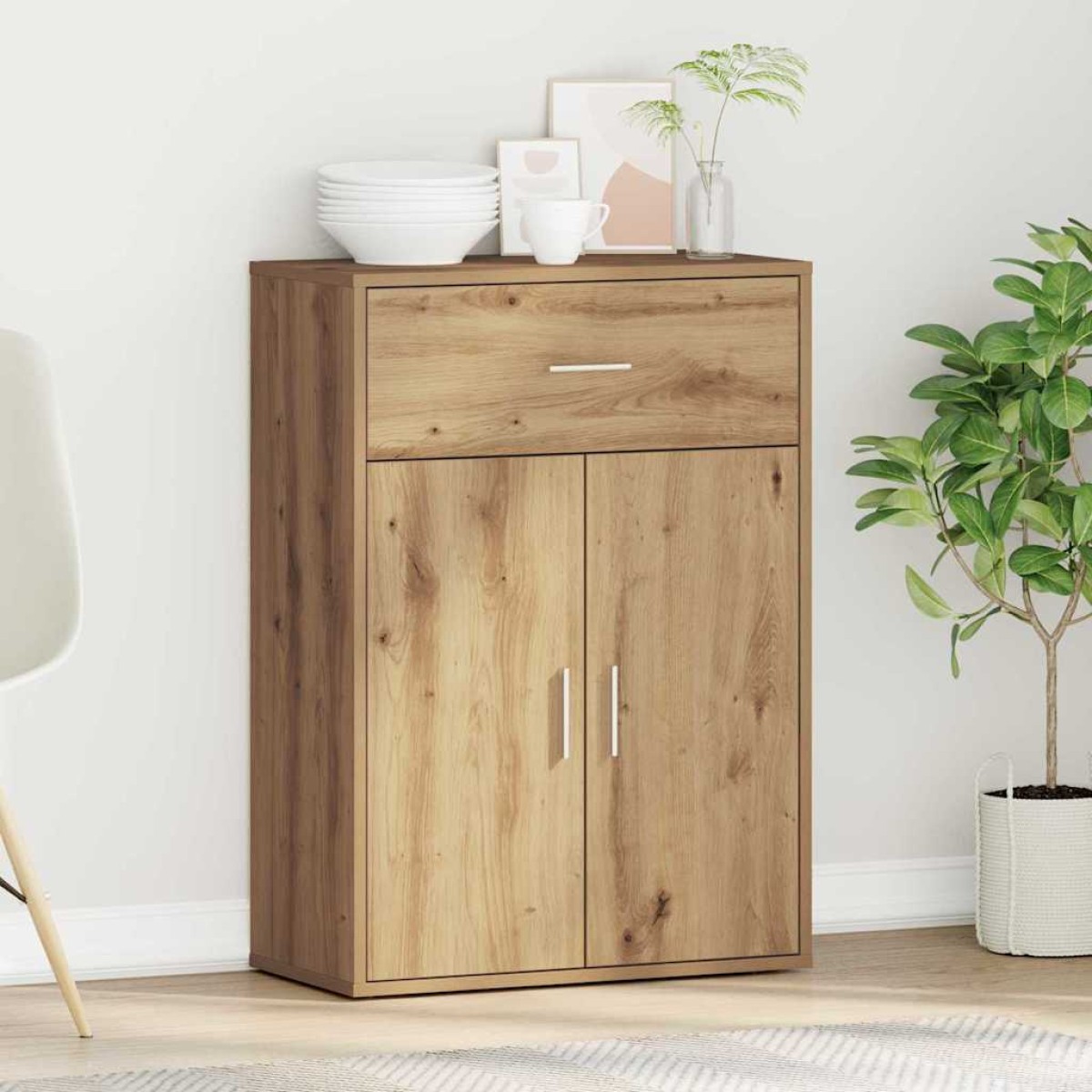 vidaXL Πλαϊνό γραφείο Artisan Oak 60 x 30 x 84 εκ Επεξεργασμένο Ξύλο