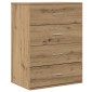 vidaXL Πλαϊνό γραφείο Artisan Oak 60 x 39 x 80 εκ Επεξεργασμένο Ξύλο