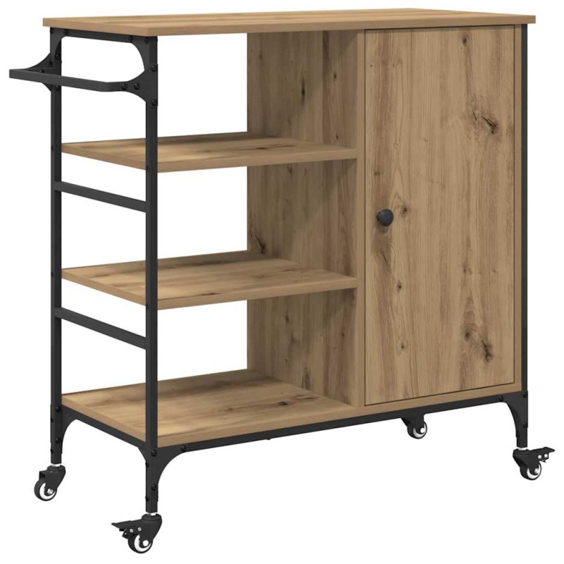 vidaXL Καρότσι Κουζίνας Artisan Oak 87.5 x 39 x 84.5 εκ