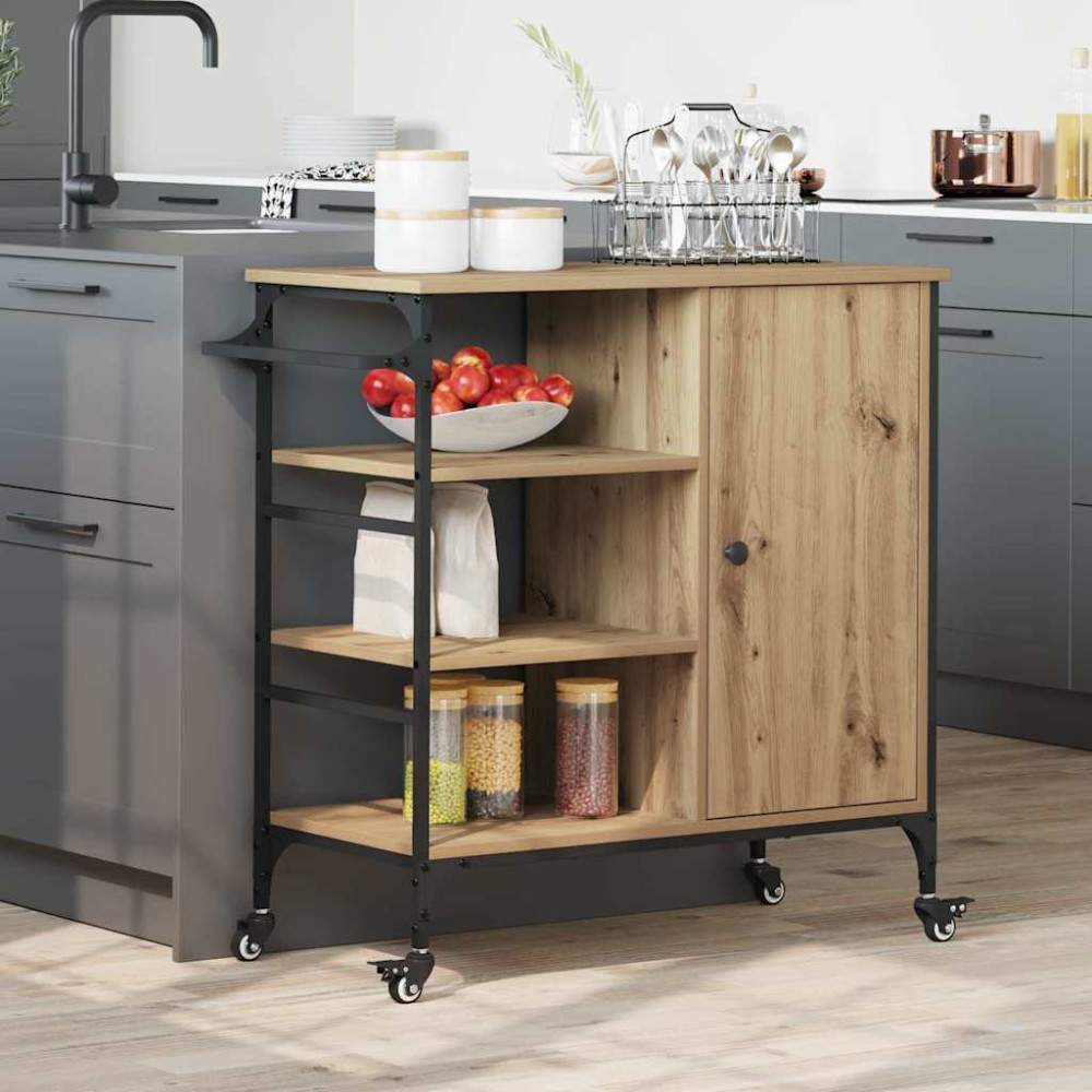 vidaXL Καρότσι Κουζίνας Artisan Oak 87.5 x 39 x 84.5 εκ