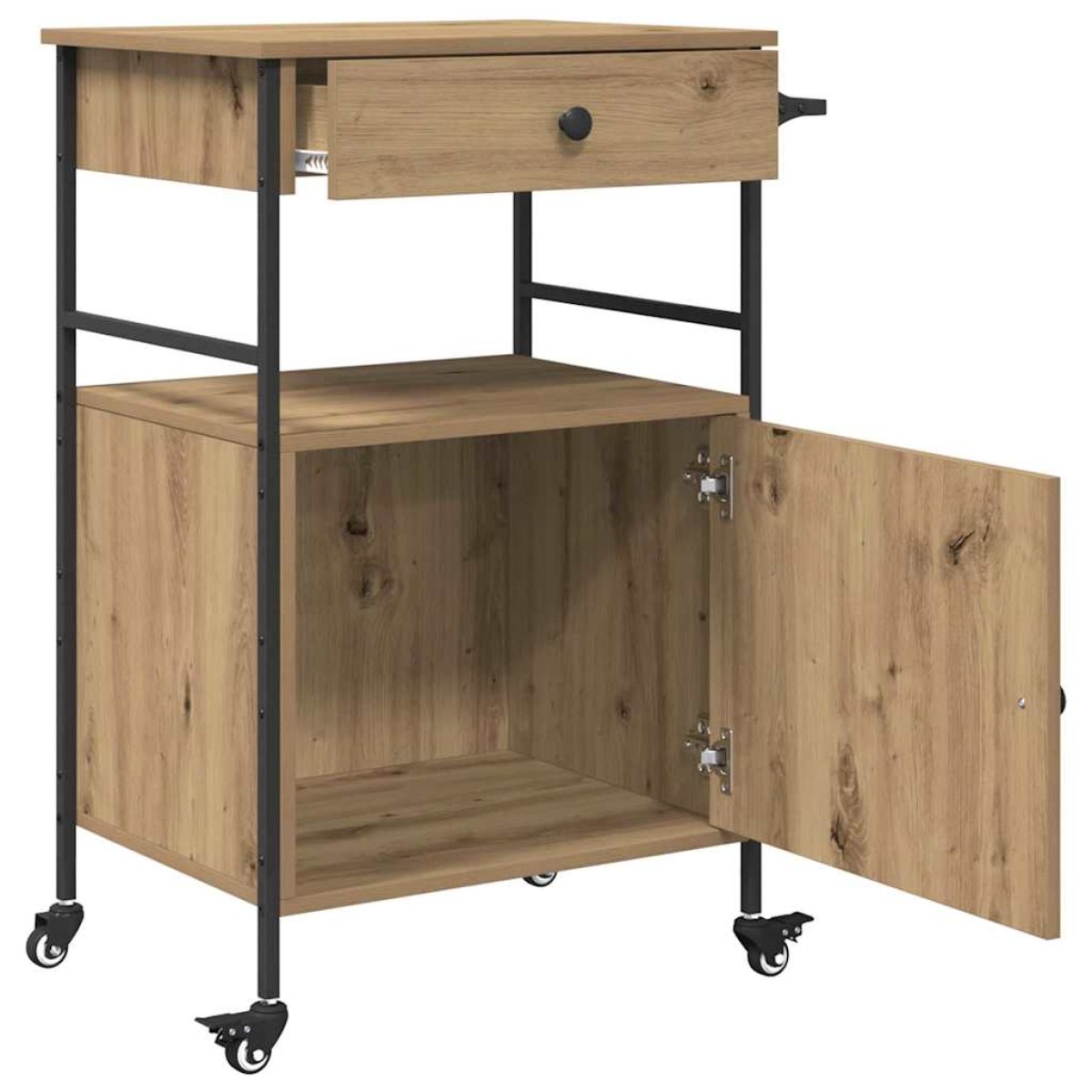 vidaXL Καρότσι Κουζίνας Artisan Oak 56 x 43 x 89,5 εκ