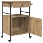 vidaXL Καρότσι Κουζίνας Artisan Oak 56 x 43 x 89,5 εκ