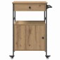 vidaXL Καρότσι Κουζίνας Artisan Oak 56 x 43 x 89,5 εκ