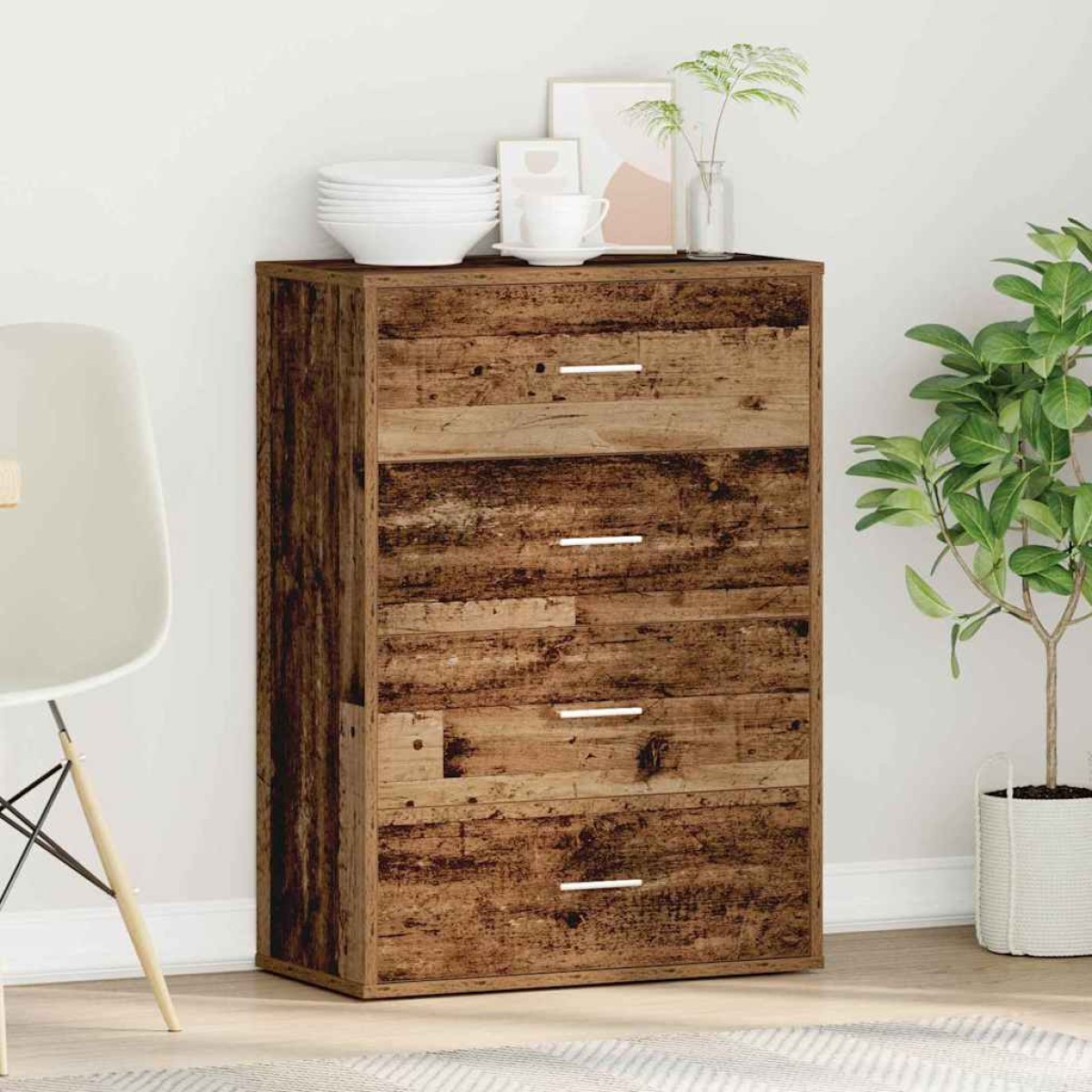 vidaXL Πλαϊνό γραφείο Παλιό ξύλο 60 x 31 x 84 εκ. Επεξεργασμένο Ξύλο